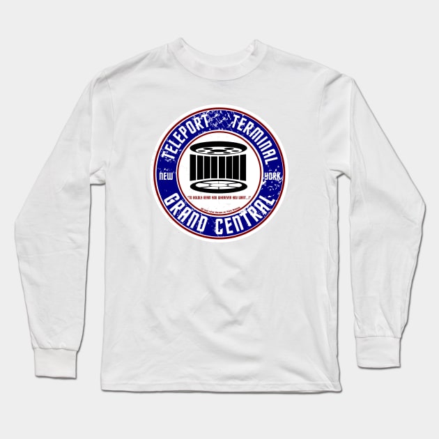 GRAND CENTRAL TELEPORT TERMINAL Long Sleeve T-Shirt by KARMADESIGNER T-SHIRT SHOP